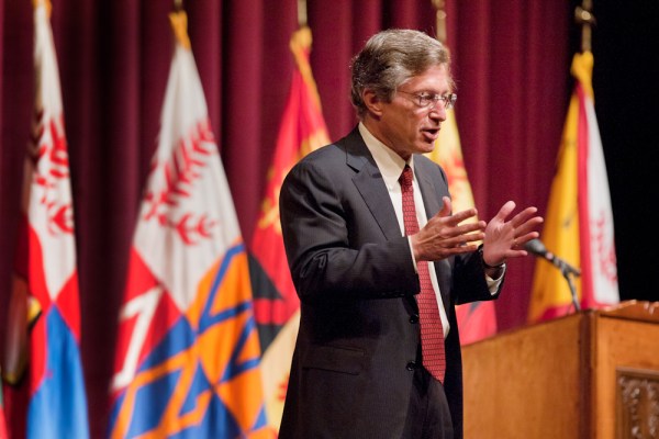 University Provost John Etchemendy Ph.D. ‘82 has been serving as Acting President since February 15, when President John Hennessy began his sabbatical. Hennessy will return commencement weekend. (LINDA A. CICERO/Stanford News Service)