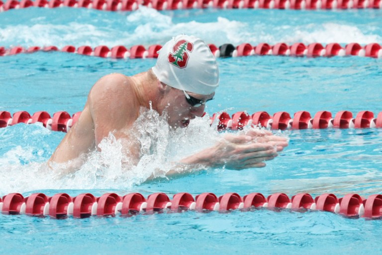 For the fourth straight year, senior Chad La Tourette (above) won the 1650 freestyle at the Pac-12 Championships to help the Stanford men's swimming team win its 31st straight conference title. (Stanford Daily File Photo)