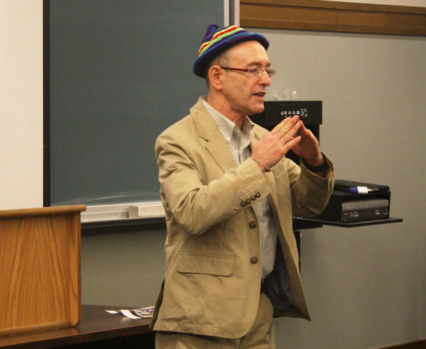 Rick Hodes, a physician who has worked in Ethiopia for 20 years representing the Jewish Joint Distribution Committee, shared the story of his work with students Thursday night. Hodes will present again tonight at the Lucile Packard Children's Hospital Auditorium. (ALISA ROYER/The Stanford Daily)