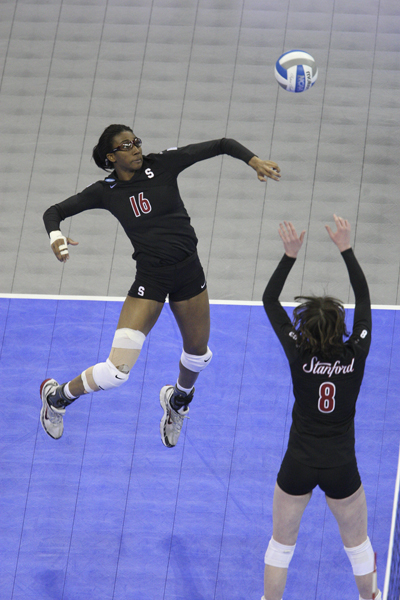 Middle blocker Foluke Akinradewo (above)