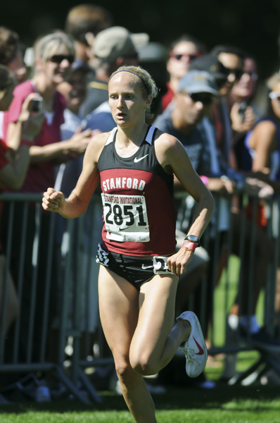 Senior Kathy Kroeger (above) is two-time individual champion at the Stanford Invitational and will look to defend both her title and the team title on Saturday on the Stanford Golf Course.