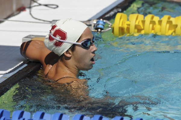 Led by junior Maya DiRado, who won two events, the Stanford women's swimming and diving team won its first dual meet of the season over San Jose State. (Stanford Daily File Photo)