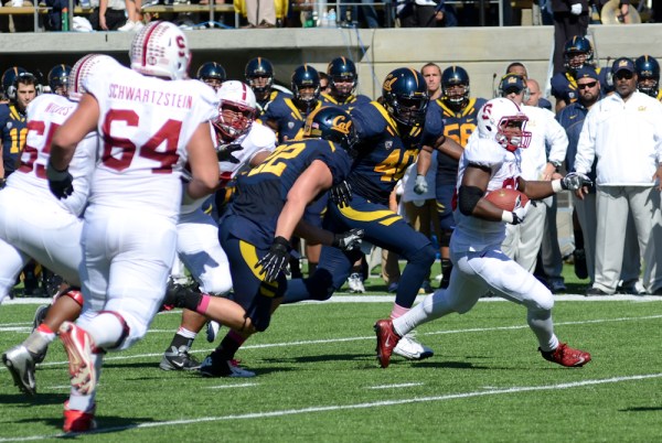 Stanford outgained the Bears 252-3 on the ground and dominated the 115th Big Game to retain the Axe (ROGER CHEN/The Stanford Daily).