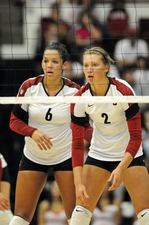 With a sweep over UCLA and USC, Stanford held onto a first-place tie with Washington atop the Pac-12 standings (Stanford Daily File Photo).