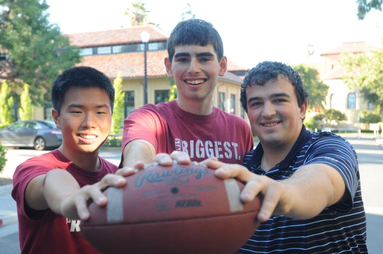 From left to right: George Chen '15, Joseph Beyda '15 and Sam Fisher '14. (ZETONG LI/The Stanford Daily)