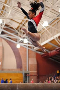 Senior Stanford co-captain gymnast Ashley Morgan helped her team to a win in beam, but Georgia outlasted the Cardinal to win the meet.