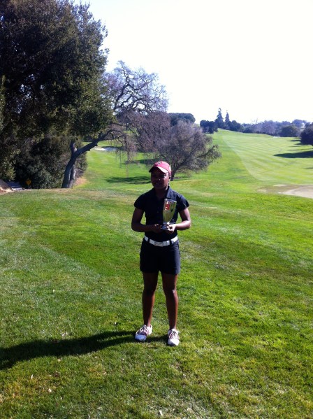 Freshman Mariah Stackhouse (above) shot a record-breaking final-round 61 as Stanford won the Peg Barnard Invitational on Sunday (Miles Bennett-Smith/The Stanford Daily).