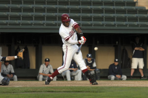 Slugger Austin Wilson was one of three Cardinal players named Baseball America first-team preseason All-Americans on Thursday. (IAN GARCIA-DOTY/The Stanford Daily)