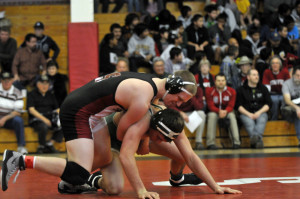 Freshman Thomas Kimbrell and the Stanford wrestling team will have their hands full with No. 17 Boise State this weekend. (ZETONG LI/The Stanford Daily)