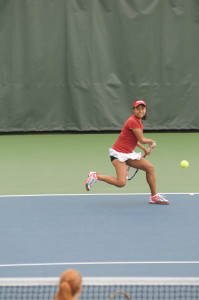 Senior Stacey Tan (above) has also lived an underdog story at Stanford, becoming the lowest ranked player (at No. 43) to compete in the NCAA Singles Final in 2011. (ZETONG LI/The Stanford Daily)