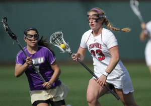 Junior Megan Lerner (above) set the Stanford record for draw controls this season with 55. Lerner and the Cardinal will need to win the MPSF Tournament if it wants to guarantee a spot in the NCAA postseason field. (RICK BALE/StanfordPhoto.com)