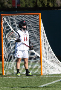 Junior goalie Lindsey Munoz had 10 saves in Stanford's MPSF final win against Denver. (ALISA ROYER/The Stanford Daily)