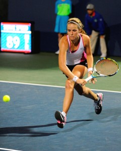 Nicole Gibbs is now the sole Stanford representative left in the Bank of the West Classic draw (MIKE KHEIR/The Stanford Daily)