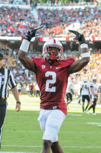 Junior cornerback Wayne Lyons (2) continued his aggressive play in Stanford's 42-28 win against ASU Saturday.