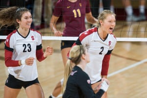 Senior middle blocker Carly Wopat (2) (Don Feria/isiphotos.com)