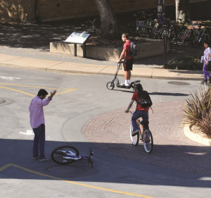 SUDPS estimates that 300 cyclists are injured on campus each year. (ZETONG LI/The Stanford Daily)