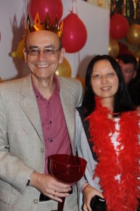 Thomas Südhof's wife Lu Chen (right) was the first to find out the Südhof (left) had won the award, but decided not to ruin the surprise for him. (Courtesy of Lulu Chen).