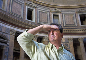 "The Rapture" showcases the reactions of visitors, like this one shown above, when viewing The Pantheon. (Courtesy of Joel Leivick)