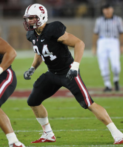 Linebacker Thomas Keiser '11 (above) is back on an NFL roster after being activated by San Diego last week. (SIMON WARBY/The Stanford Daily)