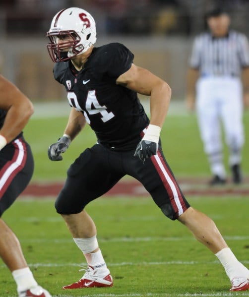 Linebacker Thomas Keiser '11 (above) is back on an NFL roster after being activated by San Diego last week. (SIMON WARBY/The Stanford Daily)