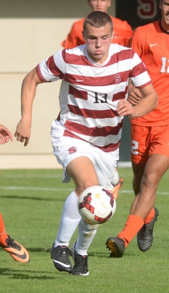 Freshman forward Jordan Morris (13) (SEAN CHRISTOFFERSON/The Stanford Daily)