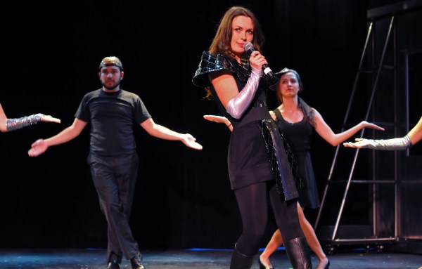 A scene from the Stanford undergraduate production of Martin Crimps "Attempts on Her Life." (Courtesy of Stephanie Okuda)