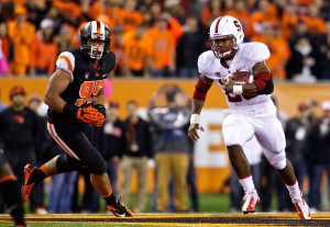 Sophomore running back Barry Sanders (right) has been impressive in early Rose Bowl practices. (isiphotos.com)