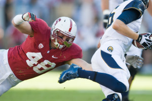 Junior outside linebacker Kevin Anderson (48) has had a breakout season rushing the passer. (DON FERIA/isiphotos.com)