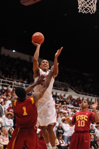 Senior forward Josh Huestis (above) was one of two Cardinal players with double-doubles at UCLA, but the team's turnover issues doomed it in a 91-74 loss. (SIMON WARBY/The Stanford Daily)