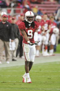 Seattle Seahawks cornerback Richard Sherman '10 (above) created a national uproar after his provocative post-game interview on Sunday. (SIMON WARBY/The Stanford Daily).