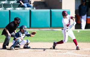 Junior infielder Alex Blandino (right)