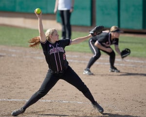 Freshman Madi Schreyer (left) started four out of the Card's five games at the Mary Nutter classic. (FRANK CHEN/The Stanford Daily)