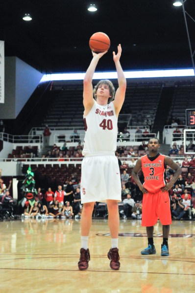 Stanford has struggled with its bench production all year, but it has often turned to senior John Gage (above) off the bench to make up for the team's lack of depth. (ZETONG LI/The Stanford Daily)