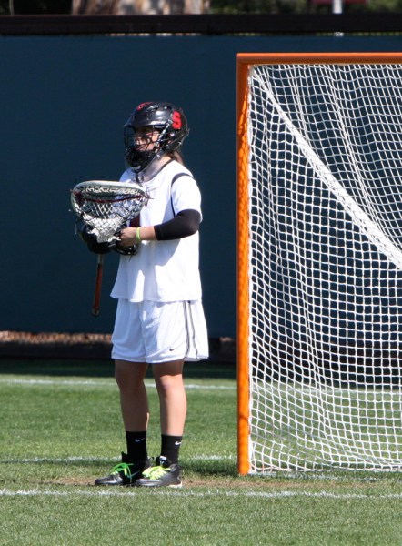 Senior goalkeeper Lyndsey Munoz (above) will begin her third straight year between the posts for the Cardinal as the team opens the season against Ohio State on Friday. (ALISA ROYER/The Stanford Daily)