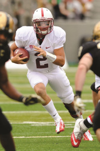 Dallas Lloyd (above) continues his transition to safety under the tutelage of new defensive backs coach Duane Akina. (GIL TALBOT/stanfordphoto.com)