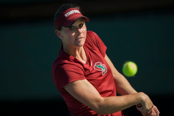 Freshman Taylor Davidson (above) was the fist Cardinal player off the courts in the team's 4-0 win at Utah. (DON FERIA/isiphotos.com)