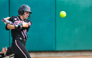 Sophomore Kayla Bonstrom (above) returns to her hometown, which is located just minutes from the Arizona campus, for this weekend's series against the Wildcats. (SAM GIRVIN/The Stanford Daily)