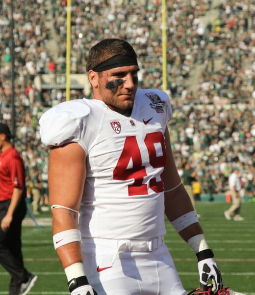 Despite having missed the second half of the season, fifth-year senior captain Ben Gardner (above) sports eyeblack on game day. (AVI BAGLA/The Stanford Daily)