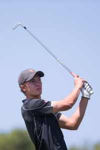 Freshman Maverick McNealy (above) will look to help men's golf to its first national title since 2007 at the NCAA finals in Hutchinson, Kansas. McNealy has notched three  top 10 finishes in his last four events, including a tie for fourth place at The Goodwin. (CASEY VALENTINE //isiphotos.com)