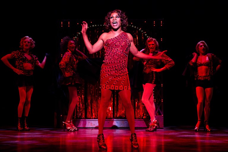 Billy Porter and The Angels in "Kinky Boots." Photo Credit: Matthew Murphy.