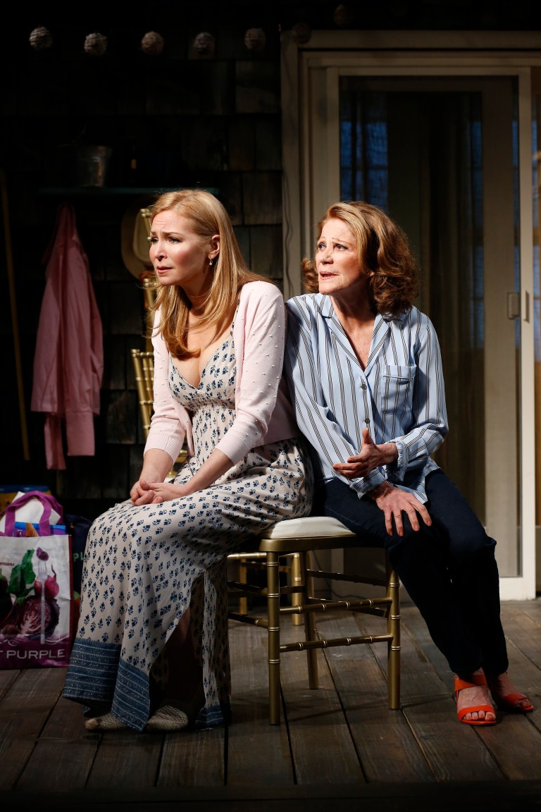 Jennifer Westfeldt and Linda Lavin in "Too Much Sun" at the Vineyard Theatre. Photo Credit: Carol Rosegg.