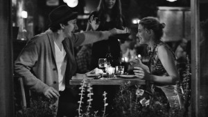 Greta Gerwig with Adam Driver having dinner in "Frances Ha." Copyright Pine District, LLC.