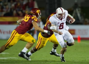 Senior quarterback Kevin Hogan (8) will look to beat USC for the first time as a starting quarterback. (DAVID BERNAL/isiphotos.com)