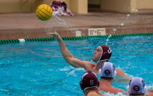 Alex Bowen focuses in on his way to a stellar performance.  (NATHAN STAFFA/The Stanford Daily)