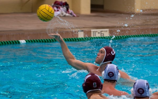 Alex Bowen focuses in on his way to a stellar performance. 
(NATHAN STAFFA/The Stanford Daily)