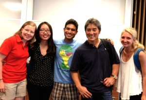 SmileyGo founders Pedro Espinoza, Jamie Rosenstein, Ting Zhang and Milla-Mari Vastavuo received mentorship from Stanford faculty members, including Guy Kawasaki from the Stanford School of Engineering. (Courtesy of SmileyGo)