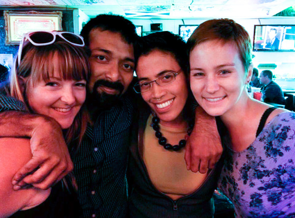 From right to left, Jessi Piggott, Vivek Narayan, Gigi Otalvaro, Audrey Moyce. Courtesy of Jesse Piggott.