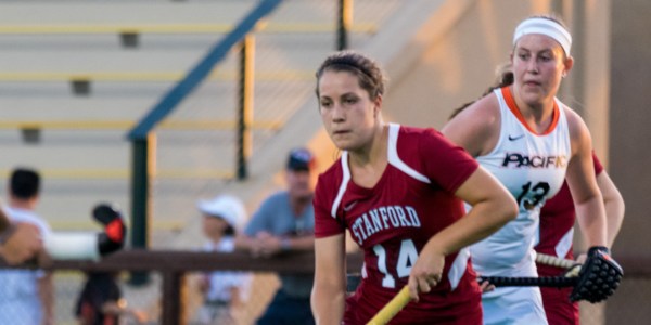 Senior Alex McCawley (above) leads the team in goals, with 14, and points, with 32. She will look to lead the Cardinal to their first program victory in the NCAA Tournament on Saturday. (NATHAN STAFFA/The Stanford Daily)