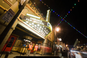 The Egyptian Theatre Marquee on Main Street. Photo courtesy of Cara Howe.