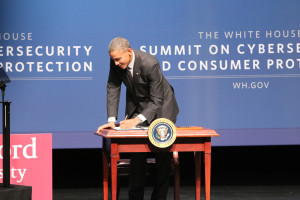 President Obama signed an executive order Friday afternoon (KEVIN HSU/The Stanford Daily)